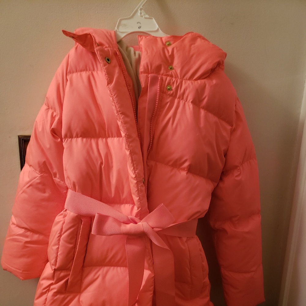 Crewcuts 3/4 puffer bright orange